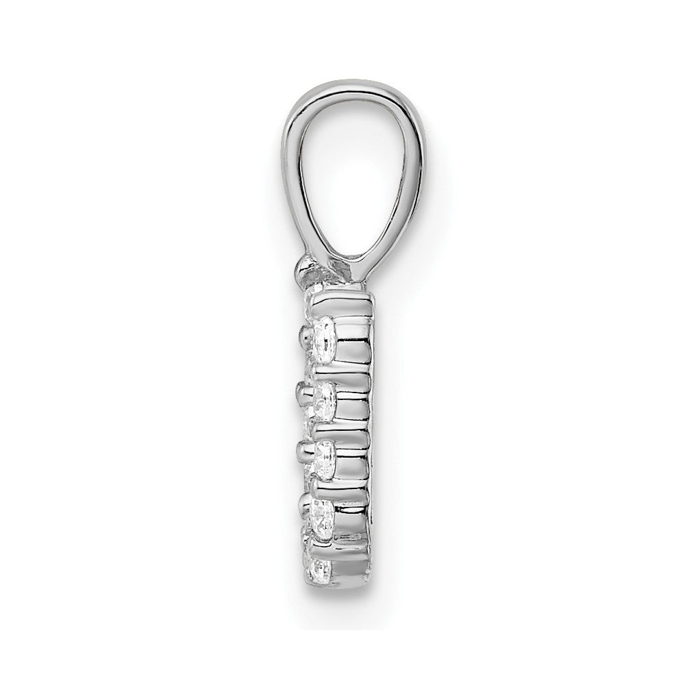 LGWP 14k White Gold 1/8 carat Lab Grown Diamond VS/SI+ G+ Complete Letter U Initial Pendant