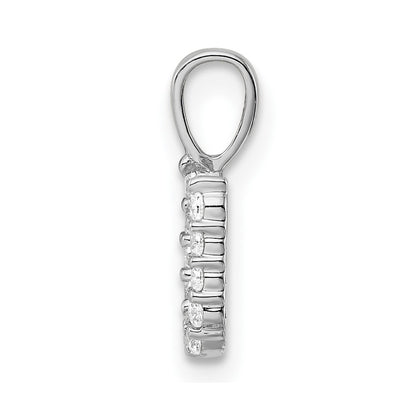 LGWP 14k White Gold 1/8 carat Lab Grown Diamond VS/SI+ G+ Complete Letter U Initial Pendant