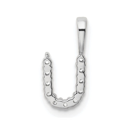 LGWP 14k White Gold 1/8 carat Lab Grown Diamond VS/SI+ G+ Complete Letter U Initial Pendant