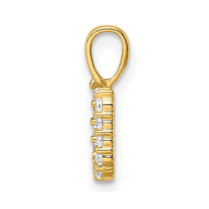 LGYP 14k 1/8 carat Lab Grown Diamond VS/SI+ G+ Complete Letter U Initial Pendant