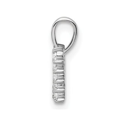 LGWP 14k White Gold 1/6 carat Lab Grown Diamond VS/SI+ G+ Complete Letter W Initial Pendant