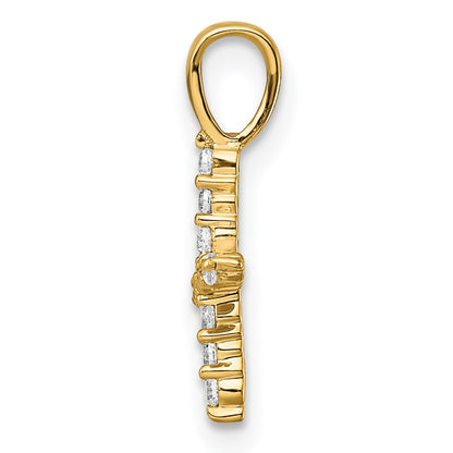LGYP 14k 1/8 carat Lab Grown Diamond VS/SI+ G+ Complete Letter X Initial Pendant