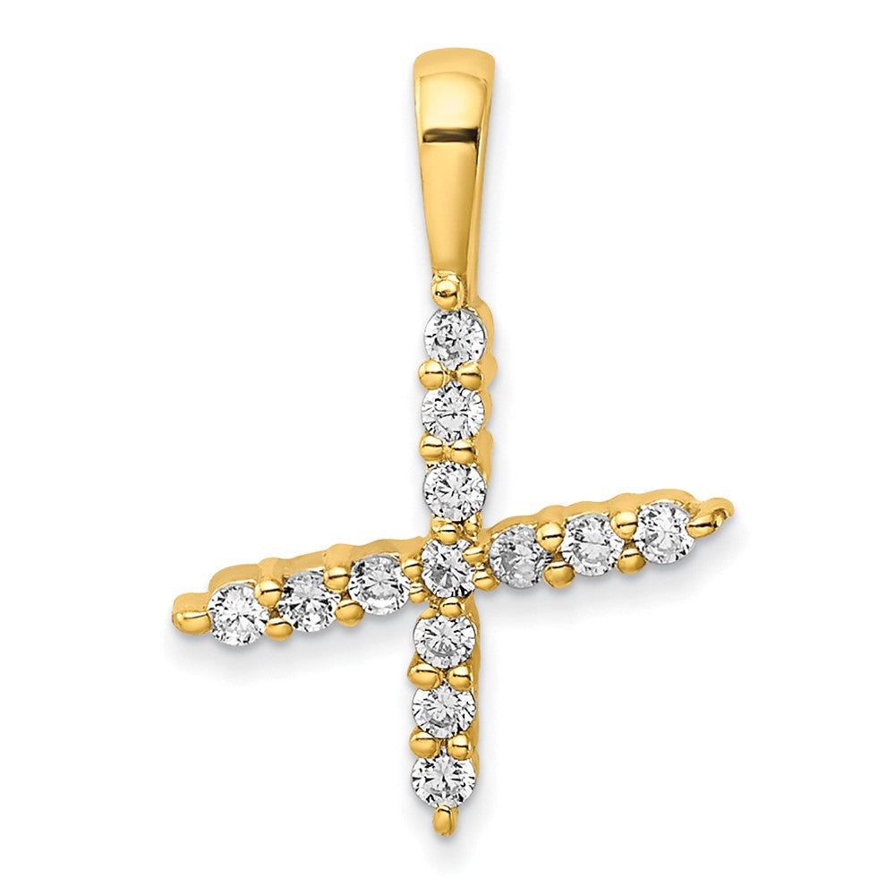 LGYP 14k 1/8 carat Lab Grown Diamond VS/SI+ G+ Complete Letter X Initial Pendant