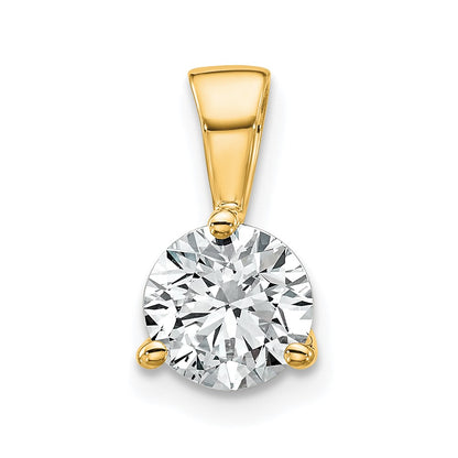 LGYP 14k 1 carat Lab Grown Diamond VS/SI+ G+ Three Prong Complete Solitaire Pendant