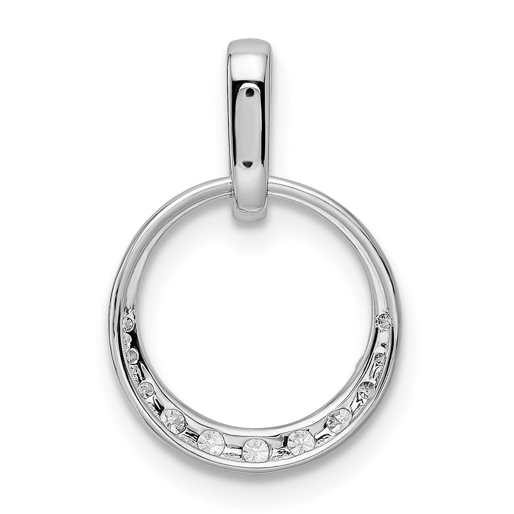 LGWP 14k White Gold 1/4 carat Lab Grown Diamond VS/SI+ G+ Complete Circle Dangle Pendant