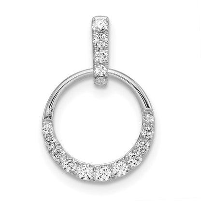 LGWP 14k White Gold 1/4 carat Lab Grown Diamond VS/SI+ G+ Complete Circle Dangle Pendant
