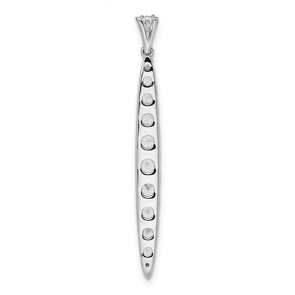 LGWP 14k White Gold 1 carat Lab Grown Diamond VS/SI+ G+ Fashion Bar Pendant