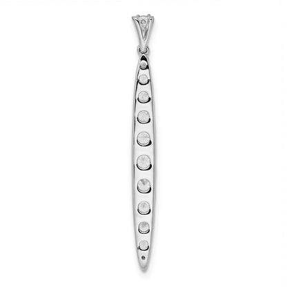 LGWP 14k White Gold 1 carat Lab Grown Diamond VS/SI+ G+ Fashion Bar Pendant