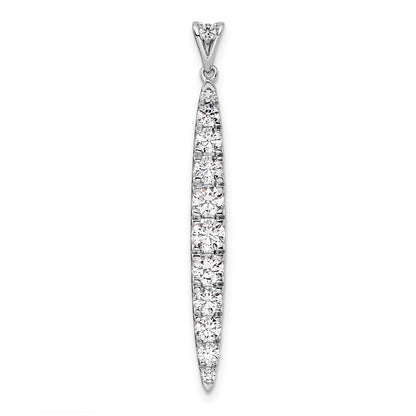 LGWP 14k White Gold 1 carat Lab Grown Diamond VS/SI+ G+ Fashion Bar Pendant