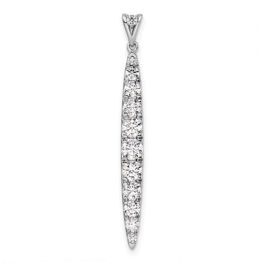 LGWP 14k White Gold 1 carat Lab Grown Diamond VS/SI+ G+ Fashion Bar Pendant