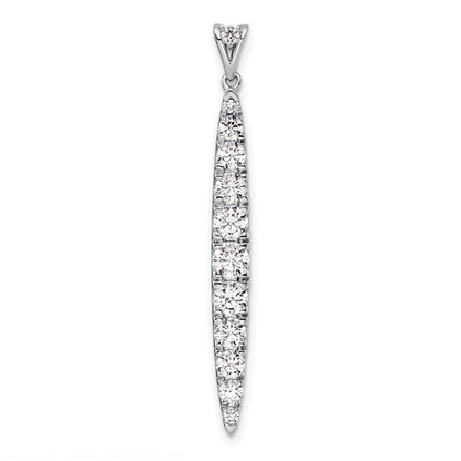 LGWP 14k White Gold 1 carat Lab Grown Diamond VS/SI+ G+ Fashion Bar Pendant