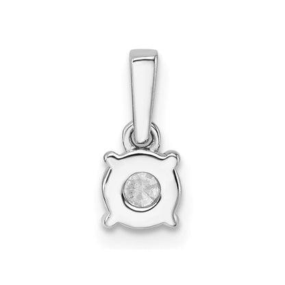 LGWP 14k White Gold 1/2 carat Lab Grown Diamond VS/SI+ G+ Complete 18 inch Solitaire Pendant Necklace