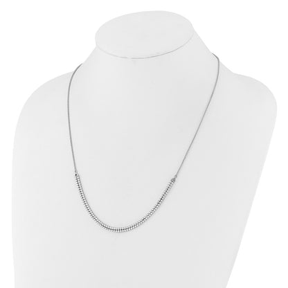 LGWN 14k White Gold 3 1/3 carat Lab Grown Diamond VS/SI+ G+ Adjustable 13.5 to 24 inch Double Row Tennis Bolo Necklace