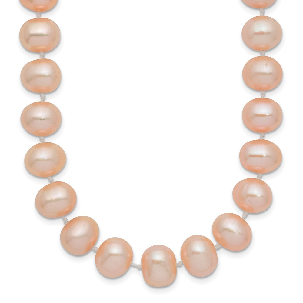 PGN 14k 8-9mm Pink Near-Round Freshwater Cultured Pearl 18 inch Necklace