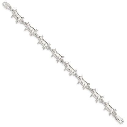 Sterling Silver Pig Bracelet