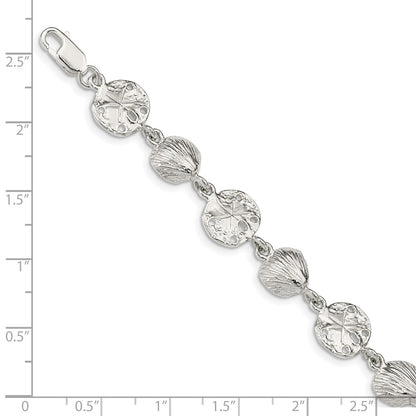 SSB Sterling Silver Seashells and Sand Dollars Bracelet