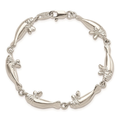 Sterling Silver Manatees Bracelet