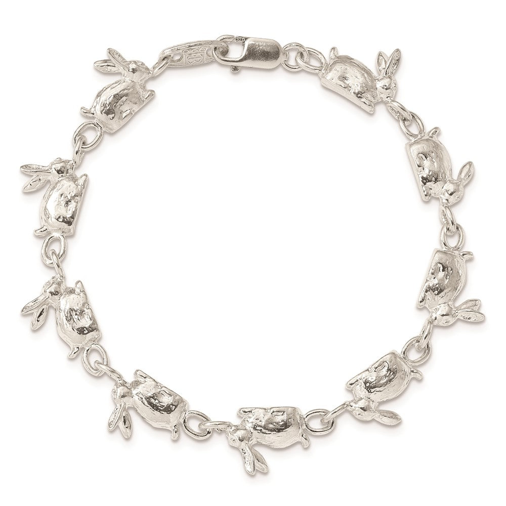 Sterling Silver Rabbits Bracelet