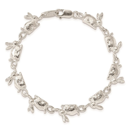 Sterling Silver Rabbits Bracelet