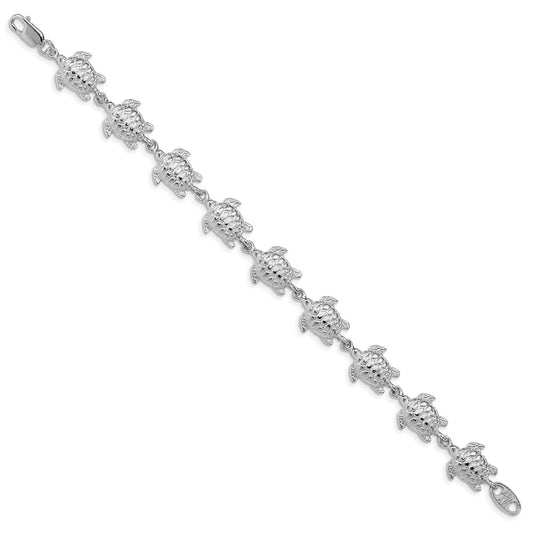 SSB Sterling Silver Sea Turtles Bracelet