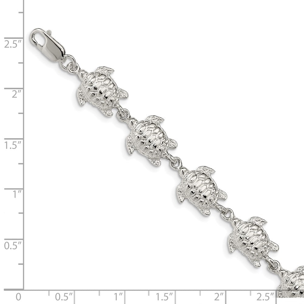 SSB Sterling Silver Sea Turtles Bracelet