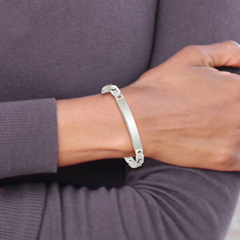 SSB Sterling Silver Anchor ID Bracelet