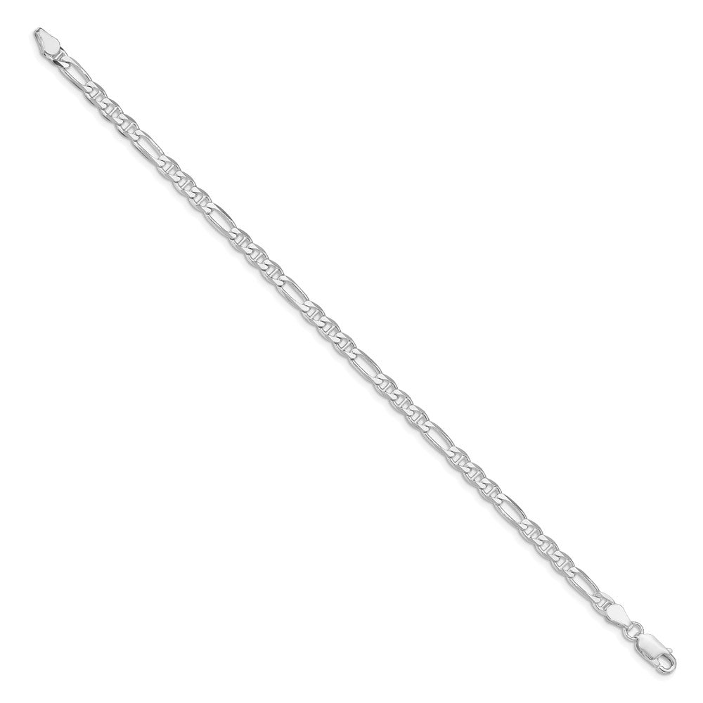 SSC  Sterling Silver Rhodium-plated 3.75mm Figaro Anchor Chain
