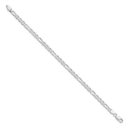 SSC  Sterling Silver Rhodium-plated 3.75mm Figaro Anchor Chain