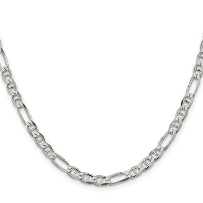 SSC Sterling Silver 4.5mm Figaro Anchor Chain