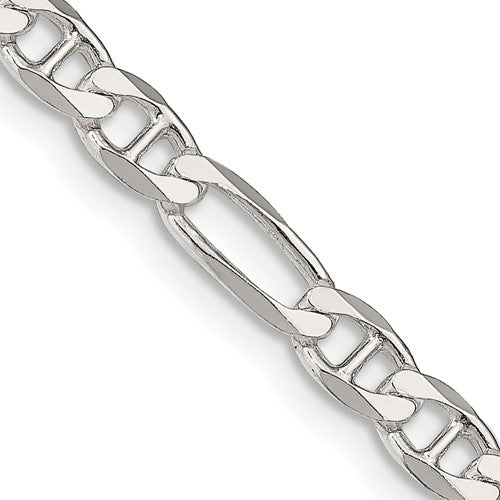 SSC Sterling Silver 4.5mm Figaro Anchor Chain