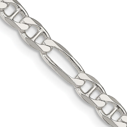 SSC Sterling Silver 4.5mm Figaro Anchor Chain