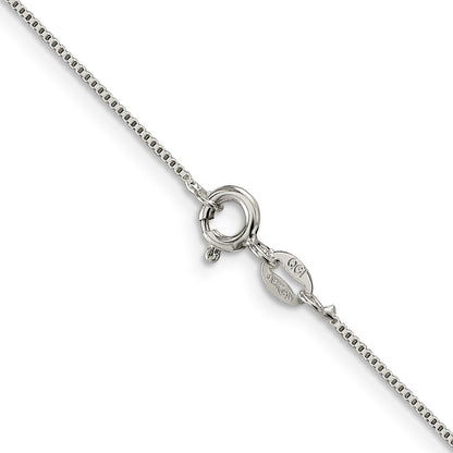SSC Sterling Silver Rhodium-plated .8mm Box Chain