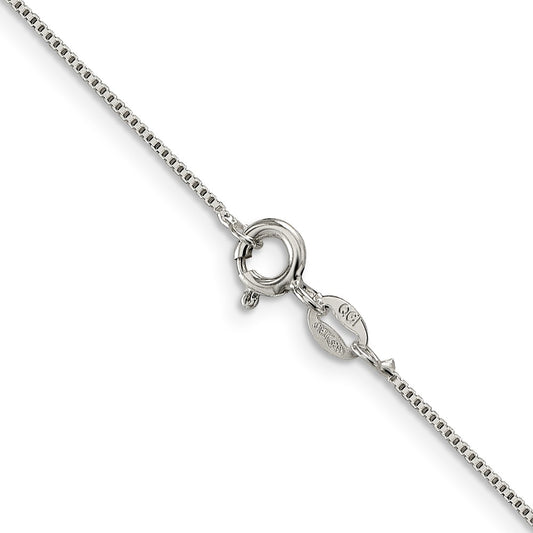 SSC Sterling Silver Rhodium-plated .8mm Box Chain