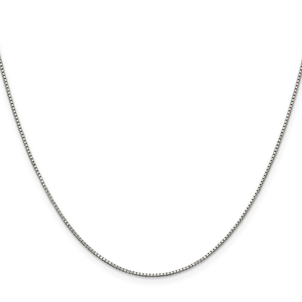 SSC Sterling Silver Rhodium-plated .9mm Box Chain