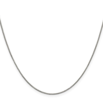 SSC Sterling Silver Rhodium-plated .9mm Box Chain