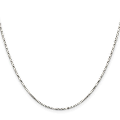 SSC Sterling Silver Rhodium-plated 1.1mm Box Chain
