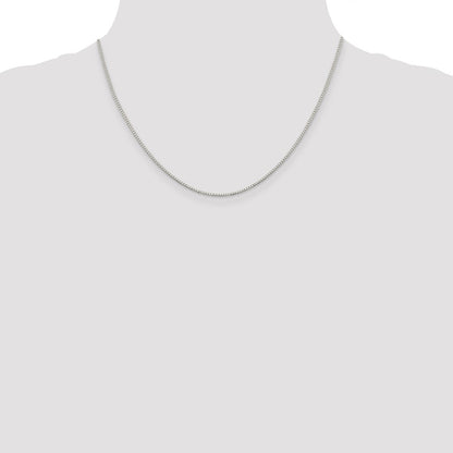 SSC Sterling Silver Rhodium-plated 1.1mm Box Chain