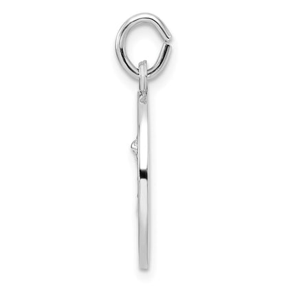 SSP Sterling Silver Rhodium-plated Polished Solid Saint Michael Pendant