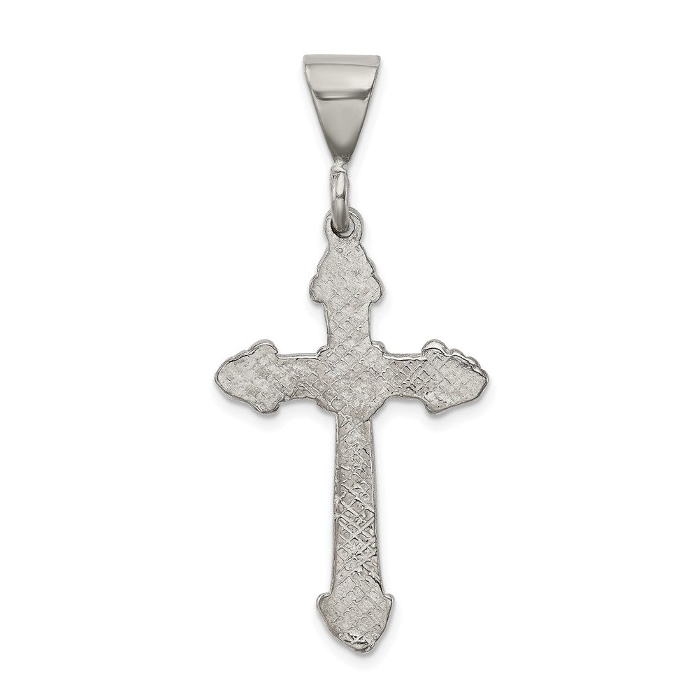 SSP Sterling Silver Diamond-Cut Crucifix Pendant