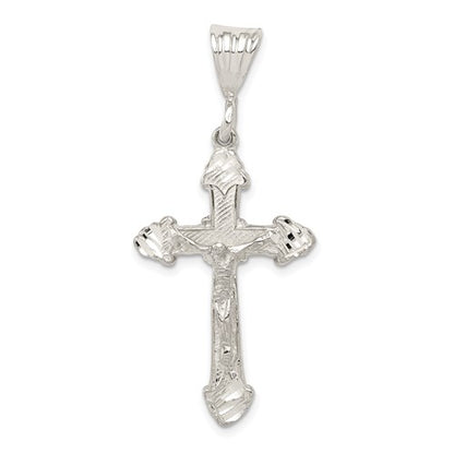 SSP Sterling Silver Diamond-Cut Crucifix Pendant