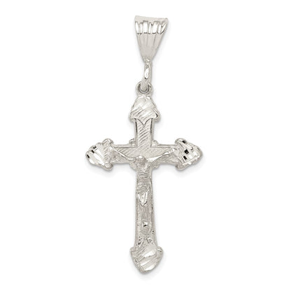 SSP Sterling Silver Diamond-Cut Crucifix Pendant