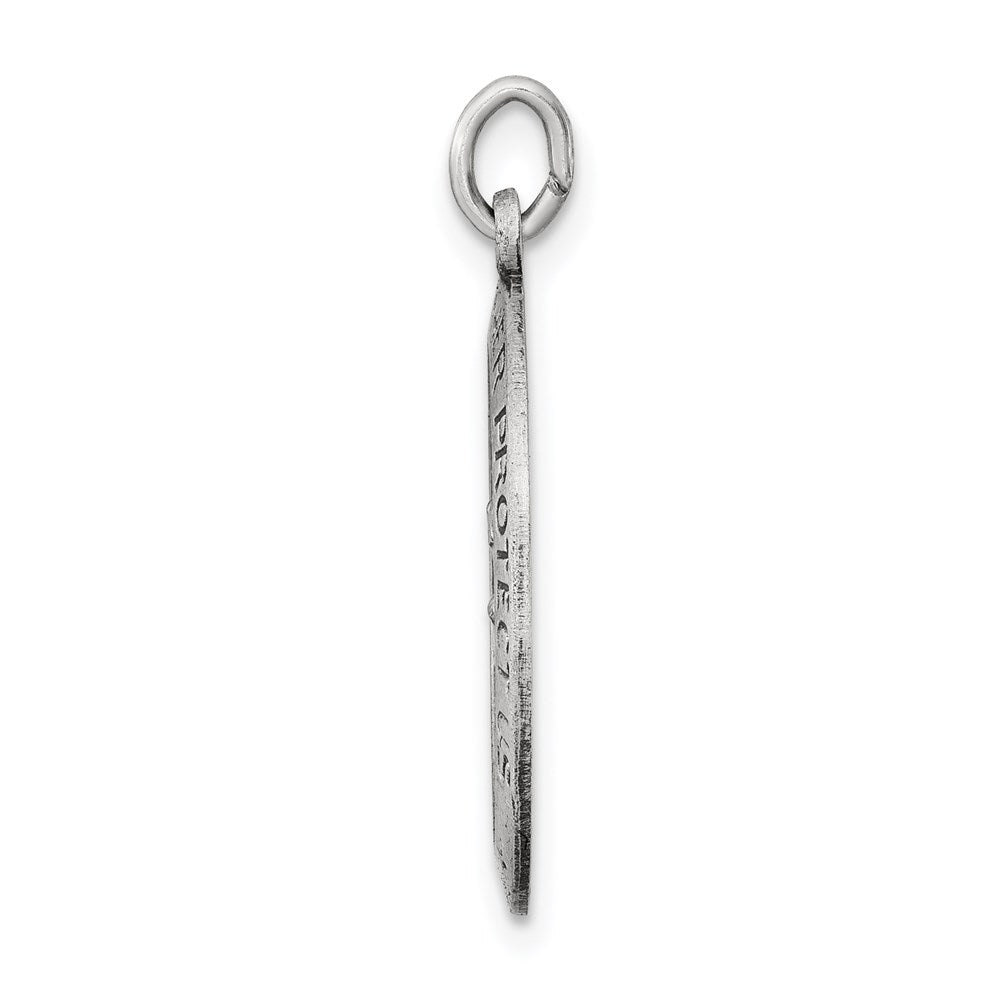 SSP Sterling Silver Antiqued St. Christopher Medal