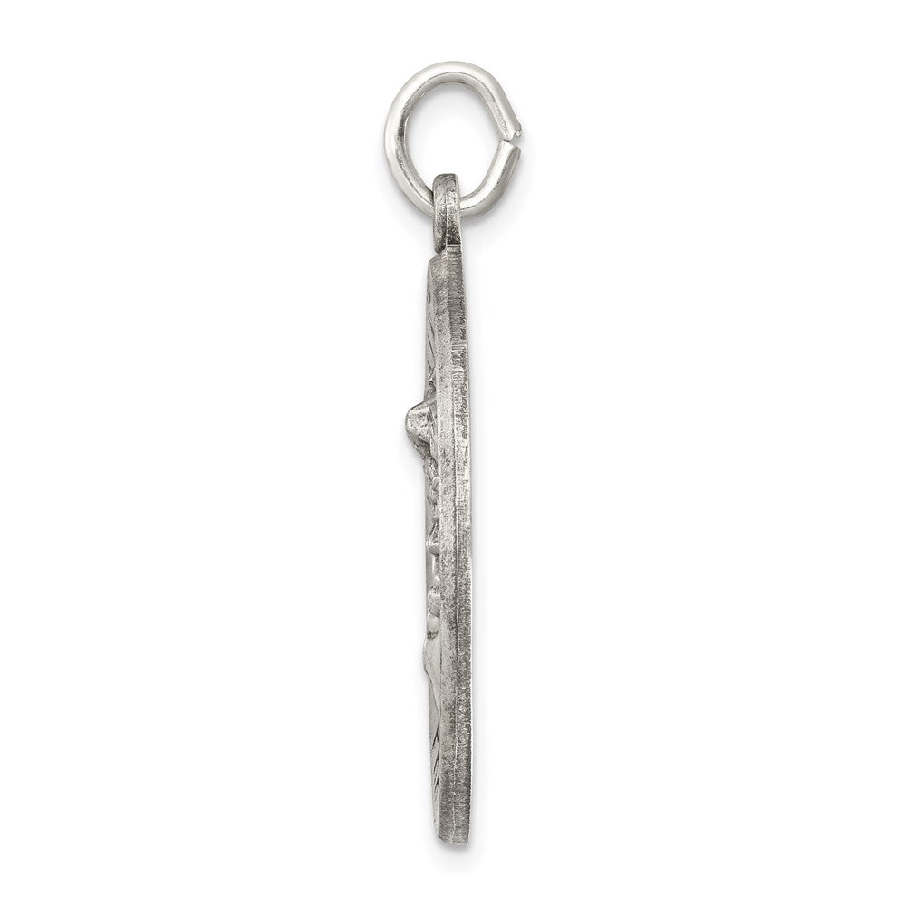SSP Sterling Silver Antiqued Saint Michael Medal