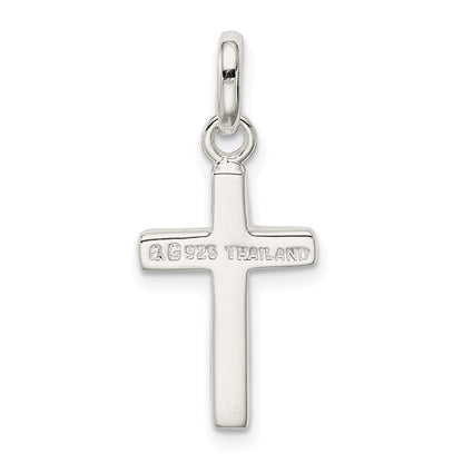 SSCM Sterling Silver Polished Cross Charm
