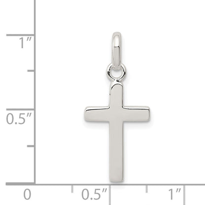 SSCM Sterling Silver Polished Cross Charm