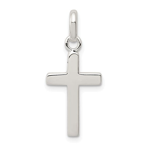 SSCM Sterling Silver Polished Cross Charm