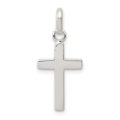 SSCM Sterling Silver Polished Cross Charm
