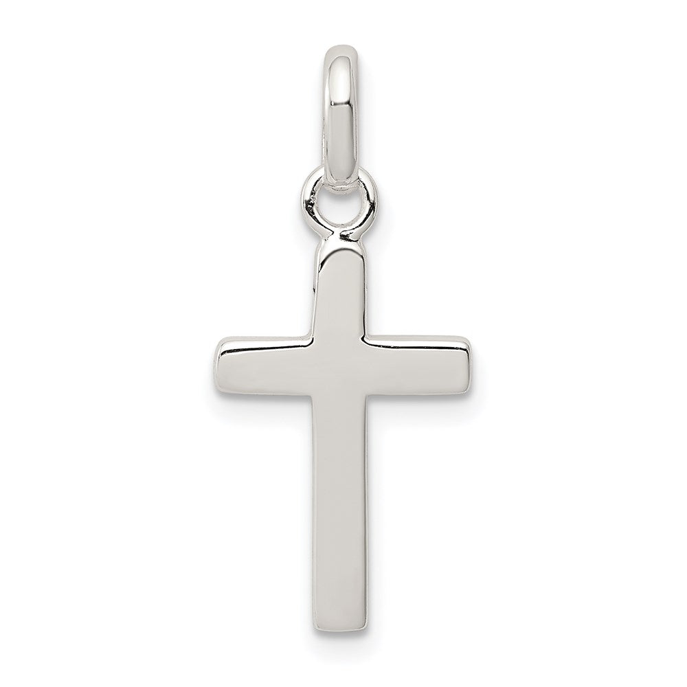 SSCM Sterling Silver Polished Cross Charm
