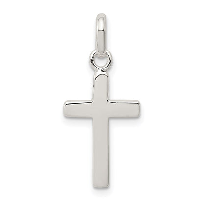 SSCM Sterling Silver Polished Cross Charm