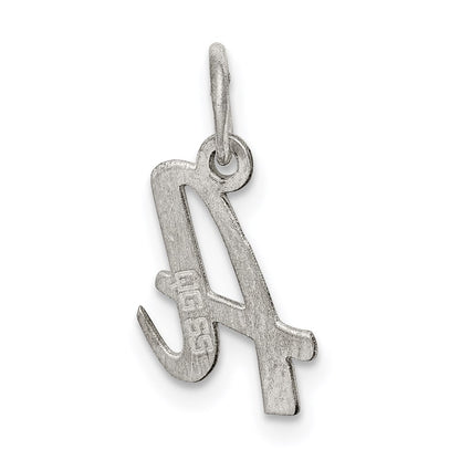 SSI Sterling Silver Rhodium-plated Script Letter A Initial Charm